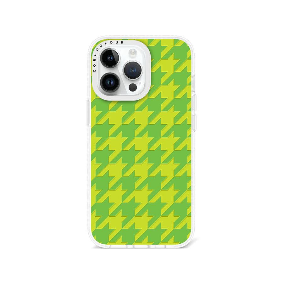 iPhone 13 Pro Green Houndstooth Phone Case - CORECOLOUR