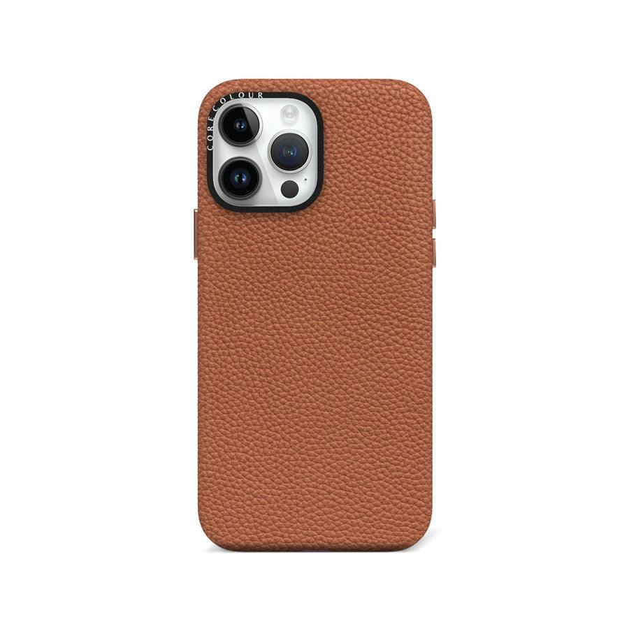 iPhone 13 Pro Max Brown Genuine Leather Phone Case - CORECOLOUR