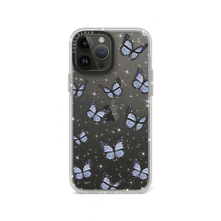 iPhone 13 Pro Max Butterfly Kiss Glitter Phone Case - CORECOLOUR
