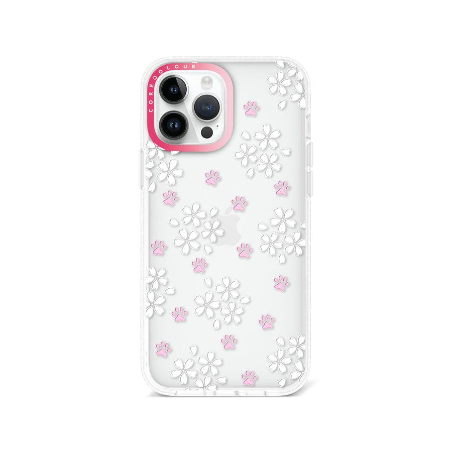iPhone 13 Pro Max Cherry Blossom Paw Phone Case - CORECOLOUR