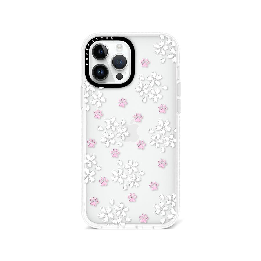 iPhone 13 Pro Max Cherry Blossom Paw Phone Case - CORECOLOUR