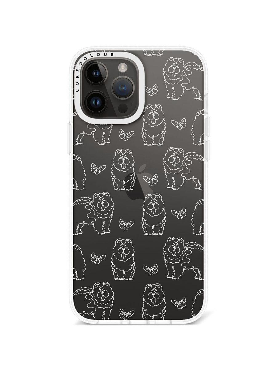 iPhone 13 Pro Max Chow Chow Minimal Line Phone Case - CORECOLOUR