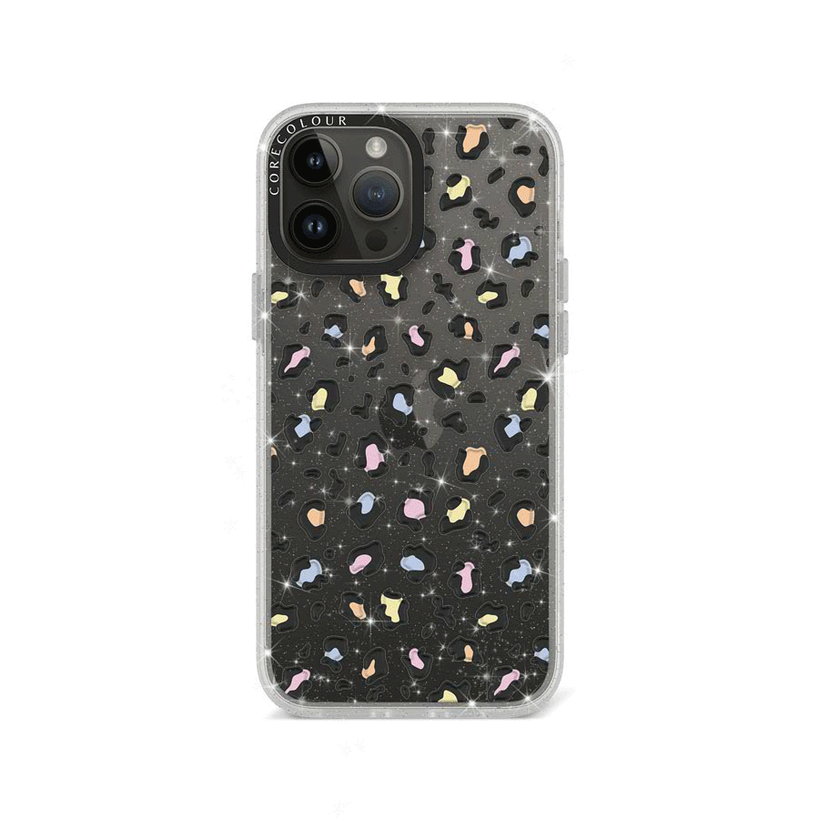 iPhone 13 Pro Max Colourful Leopard Glitter Phone Case - CORECOLOUR