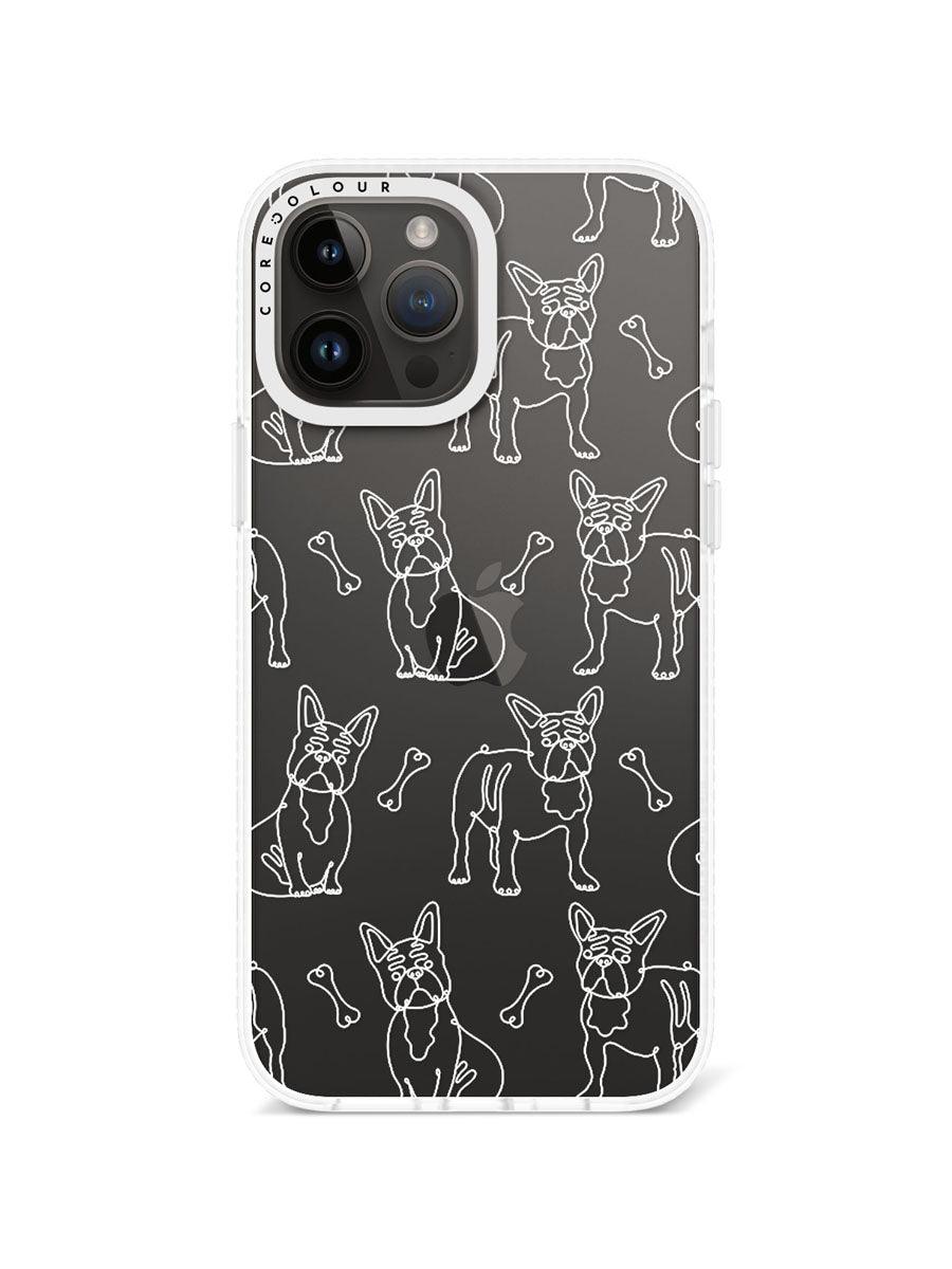 iPhone 13 Pro Max French Bulldog Minimal Line Phone Case - CORECOLOUR