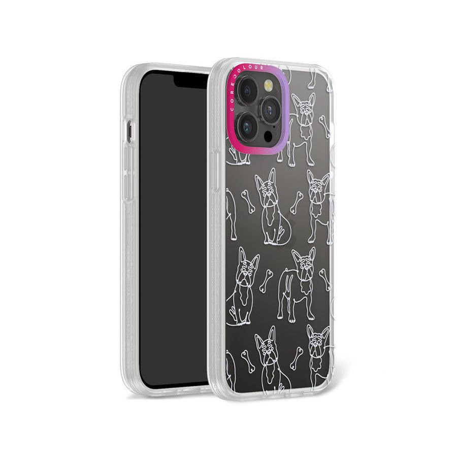 iPhone 13 Pro Max French Bulldog Minimal Line Phone Case - CORECOLOUR