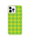 iPhone 13 Pro Max Green Houndstooth Phone Case - CORECOLOUR