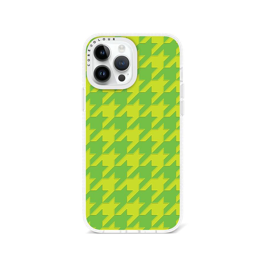 iPhone 13 Pro Max Green Houndstooth Phone Case - CORECOLOUR