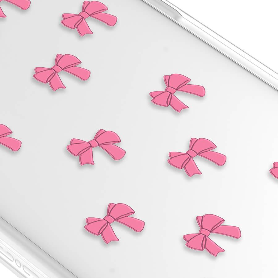 iPhone 13 Pro Max Pink Ribbon Bow Mini Phone Case - CORECOLOUR