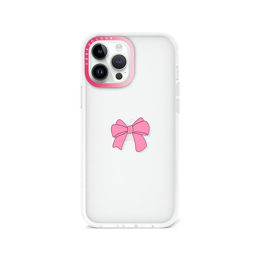 iPhone 13 Pro Max Pink Ribbon Bow Phone Case - CORECOLOUR