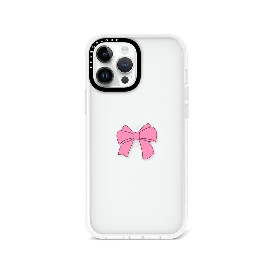 iPhone 13 Pro Max Pink Ribbon Bow Phone Case - CORECOLOUR