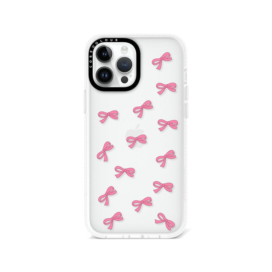 iPhone 13 Pro Max Pink Ribbon Mini Phone Case - CORECOLOUR