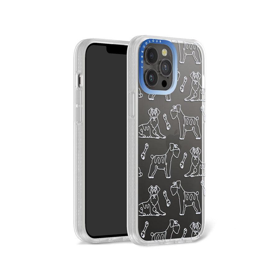iPhone 13 Pro Max Schnauzer Minimal Line Phone Case - CORECOLOUR