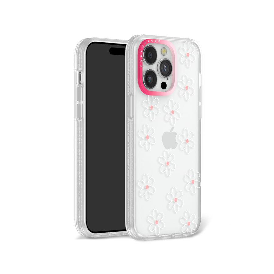 iPhone 13 Pro Max White Flower Minimal Line Phone Case - CORECOLOUR