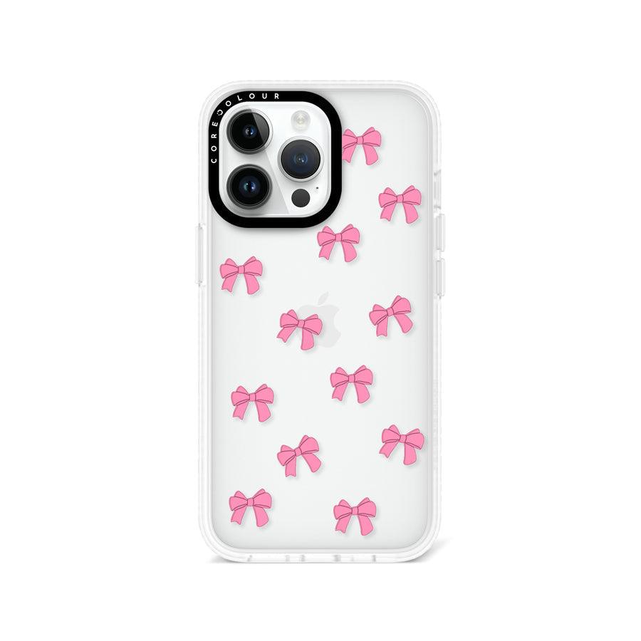 iPhone 13 Pro Pink Ribbon Bow Mini Phone Case - CORECOLOUR
