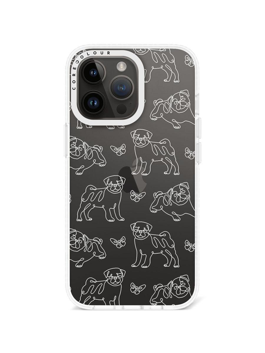 iPhone 13 Pro Pug Minimal Line Phone Case - CORECOLOUR