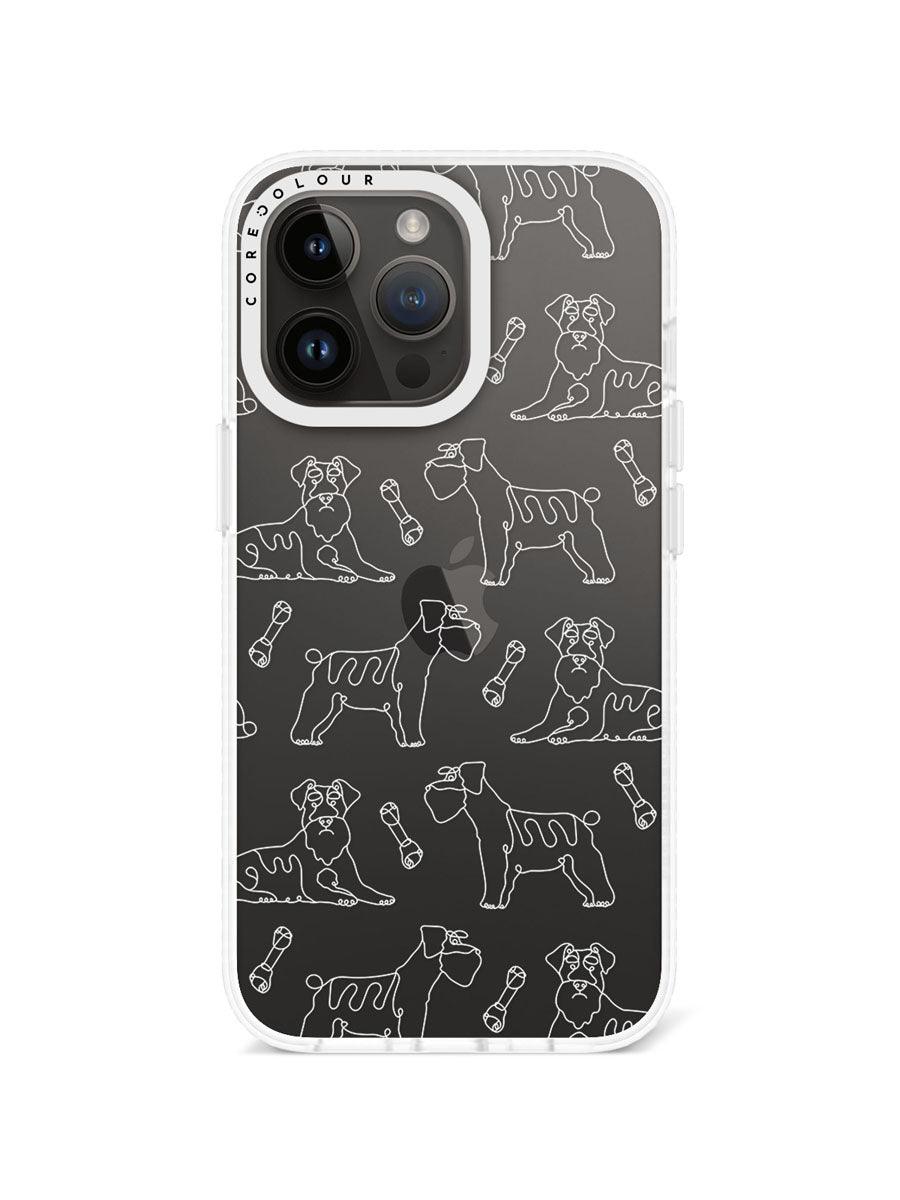 iPhone 13 Pro Schnauzer Minimal Line Phone Case - CORECOLOUR