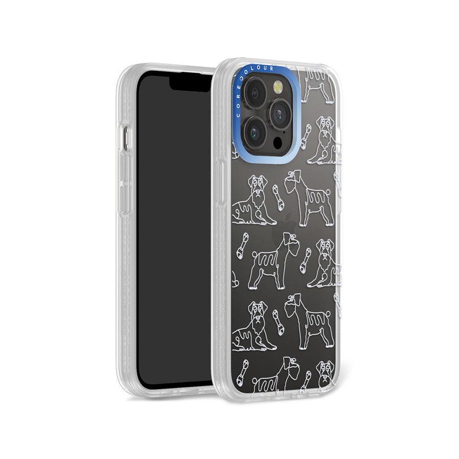 iPhone 13 Pro Schnauzer Minimal Line Phone Case - CORECOLOUR
