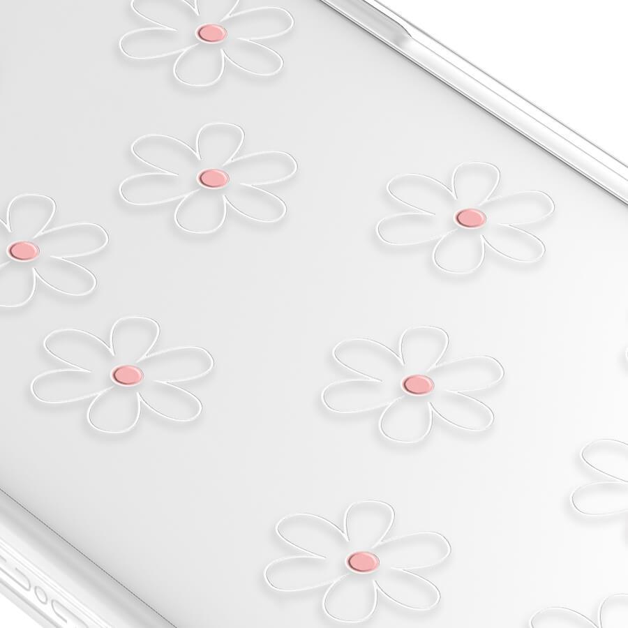 iPhone 13 Pro White Flower Minimal Line Phone Case - CORECOLOUR