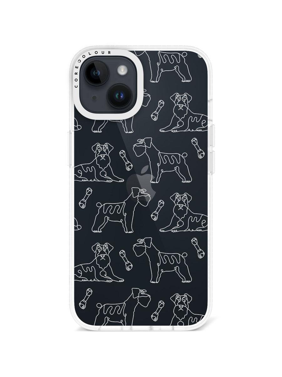 iPhone 13 Schnauzer Minimal Line Phone Case - CORECOLOUR