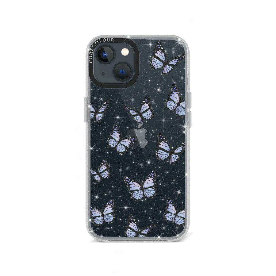 iPhone 14 Butterfly Kiss Glitter Phone Case - CORECOLOUR