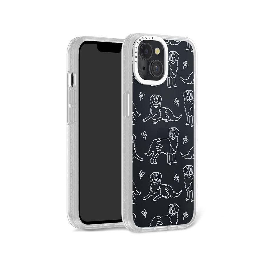 iPhone 14 Golden Retriever Minimal Line Phone Case - CORECOLOUR