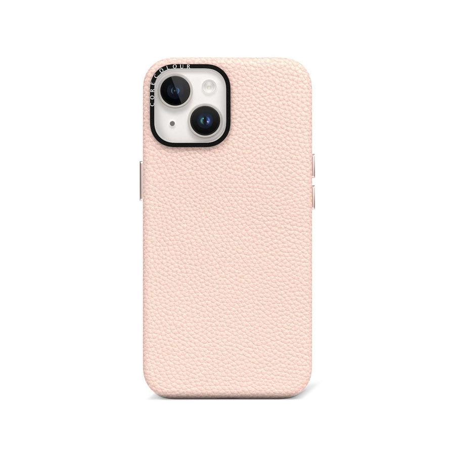 iPhone 14 Pink Genuine Leather Phone Case - CORECOLOUR