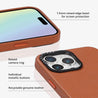 iPhone 14 Plus Black Genuine Leather Phone Case - CORECOLOUR