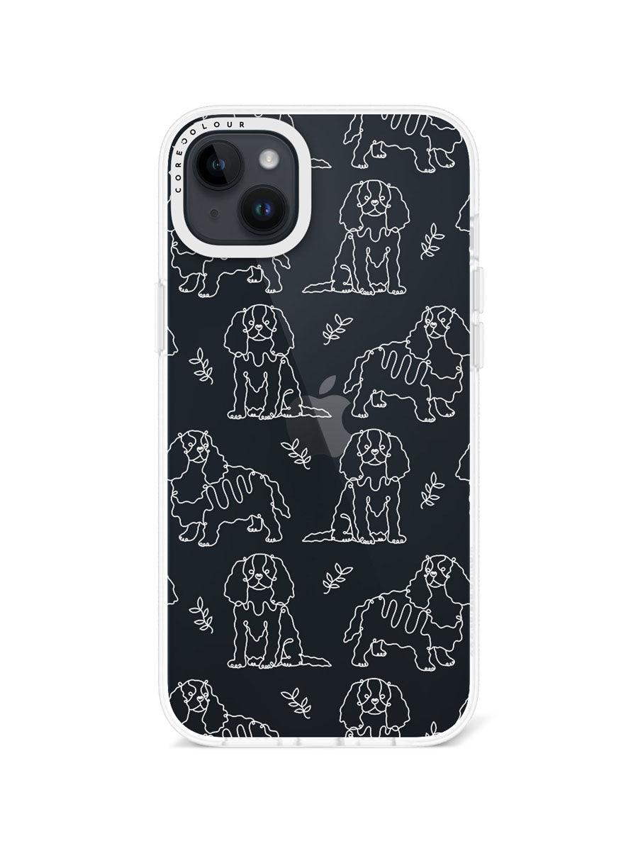 iPhone 14 Plus Cocker Spaniel Minimal Line Phone Case - CORECOLOUR