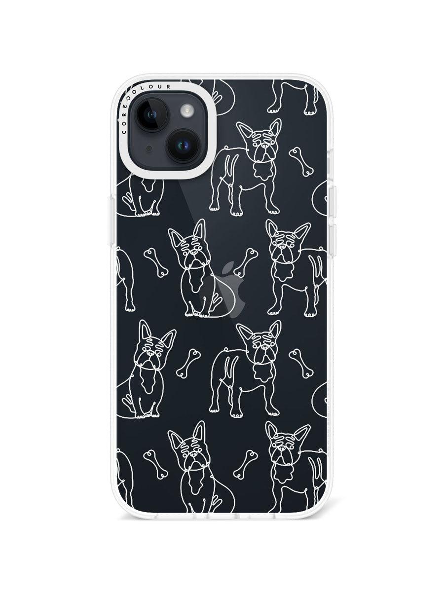 iPhone 14 Plus French Bulldog Minimal Line Phone Case - CORECOLOUR