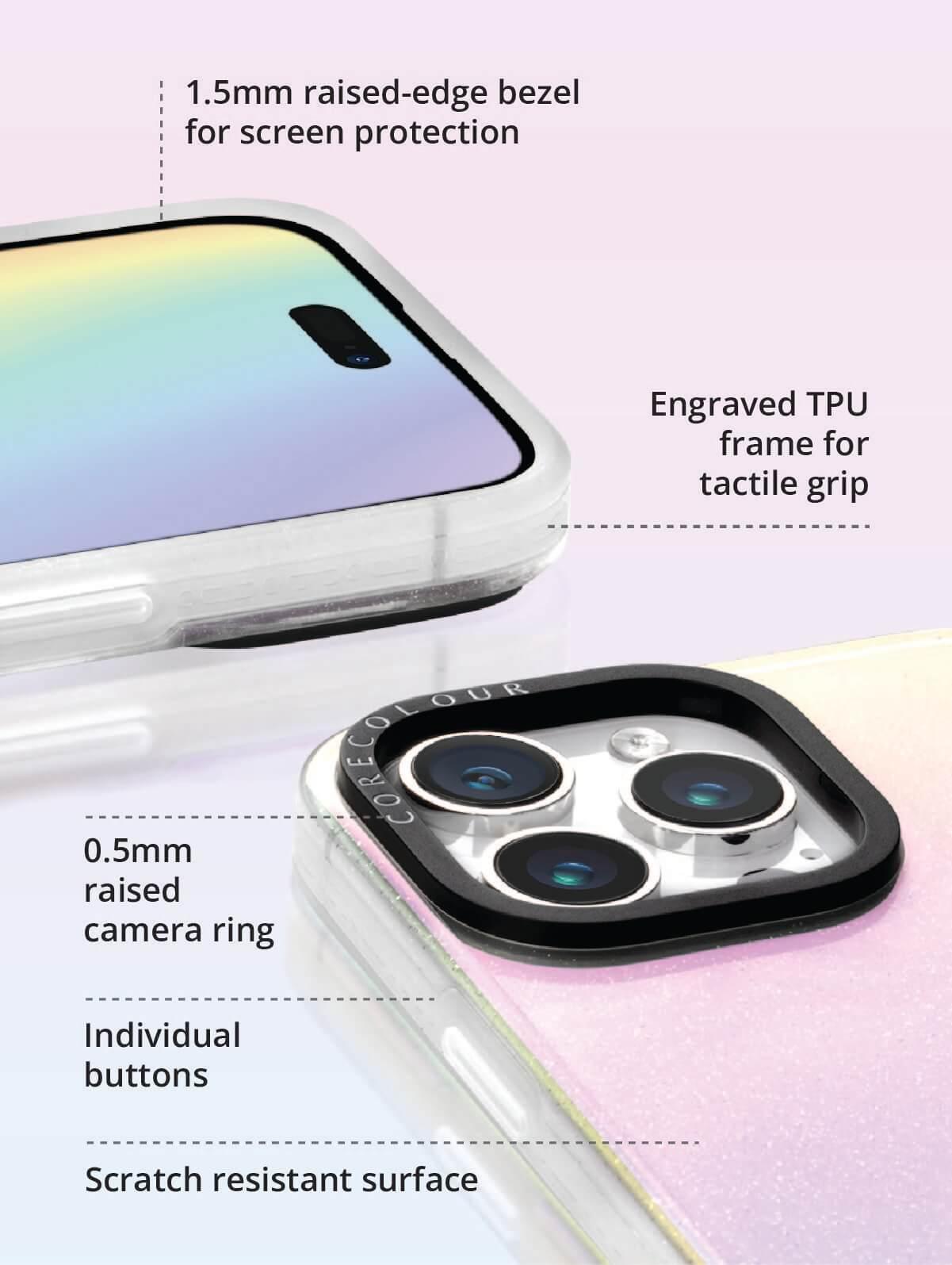 iPhone 14 Plus Iridescent Glitter Phone Case - CORECOLOUR