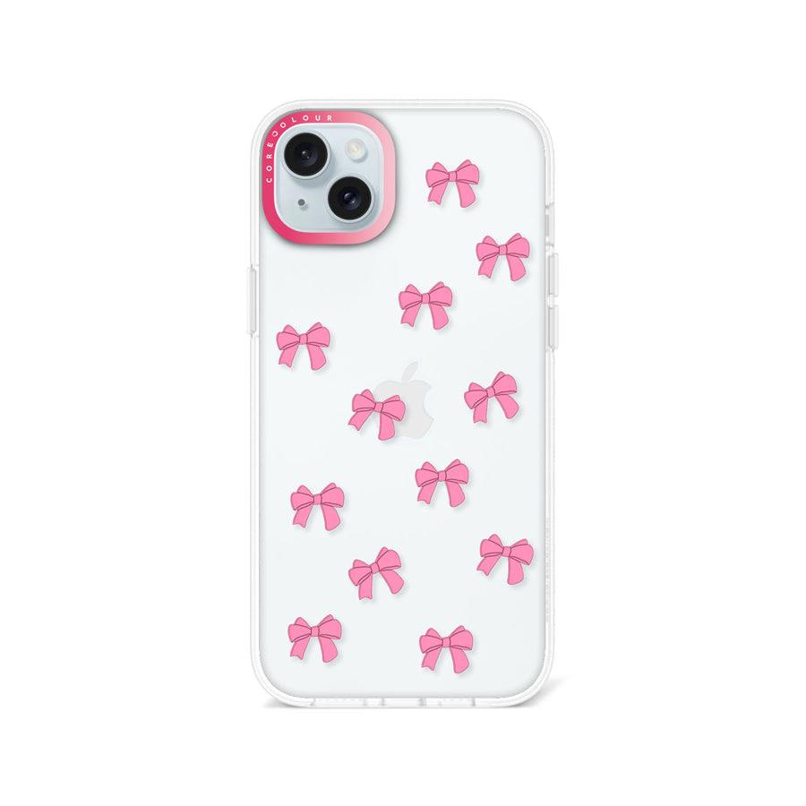 iPhone 14 Plus Pink Ribbon Bow Mini Phone Case - CORECOLOUR