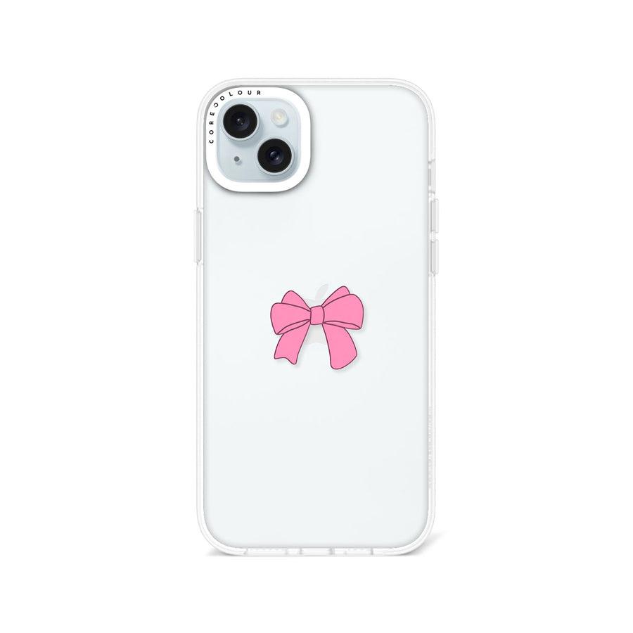 iPhone 14 Plus Pink Ribbon Bow Phone Case - CORECOLOUR