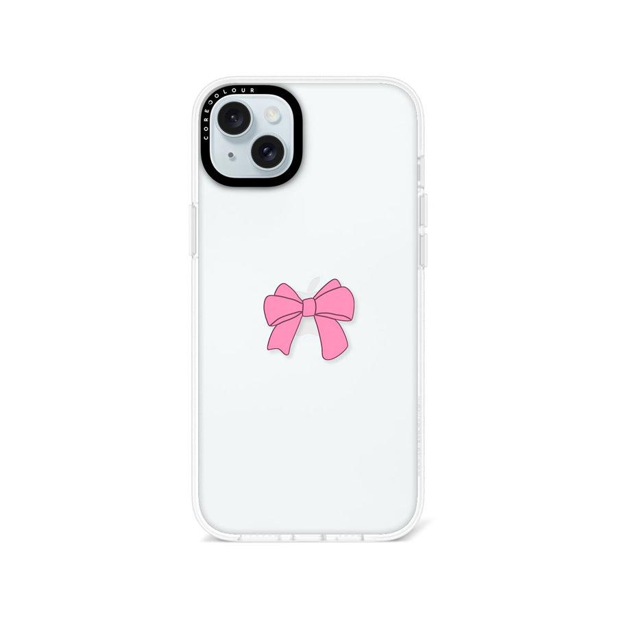 iPhone 14 Plus Pink Ribbon Bow Phone Case - CORECOLOUR