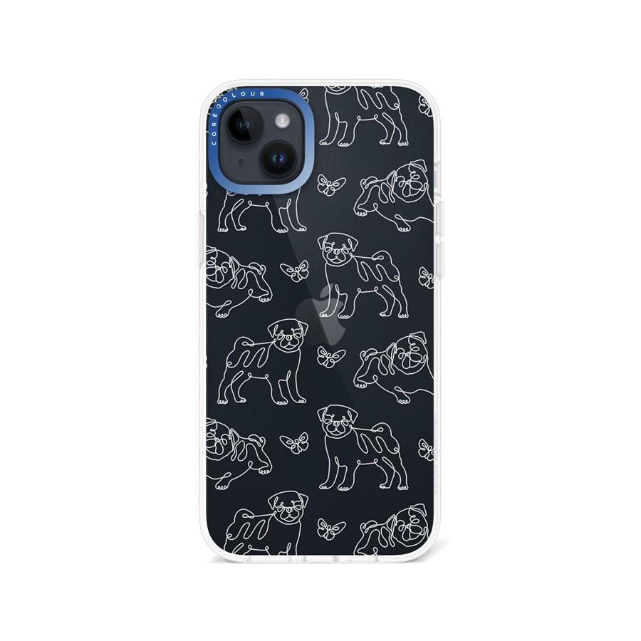 iPhone 14 Plus Pug Minimal Line Phone Case - CORECOLOUR