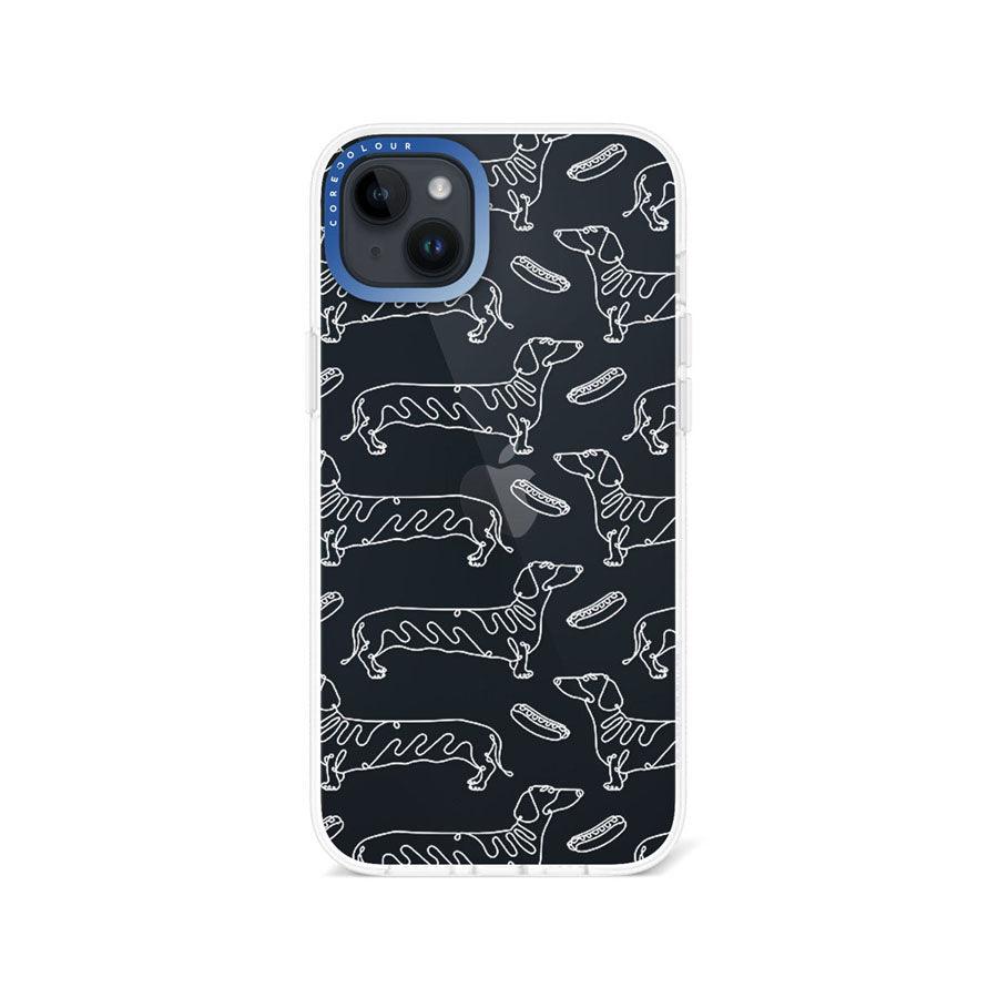 iPhone 14 Plus Sausage Dog Minimal Line Phone Case - CORECOLOUR