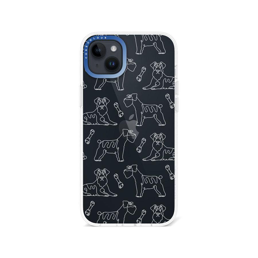 iPhone 14 Plus Schnauzer Minimal Line Phone Case - CORECOLOUR