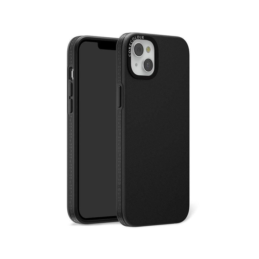 iPhone 14 Plus Solid Black Phone Case - CORECOLOUR