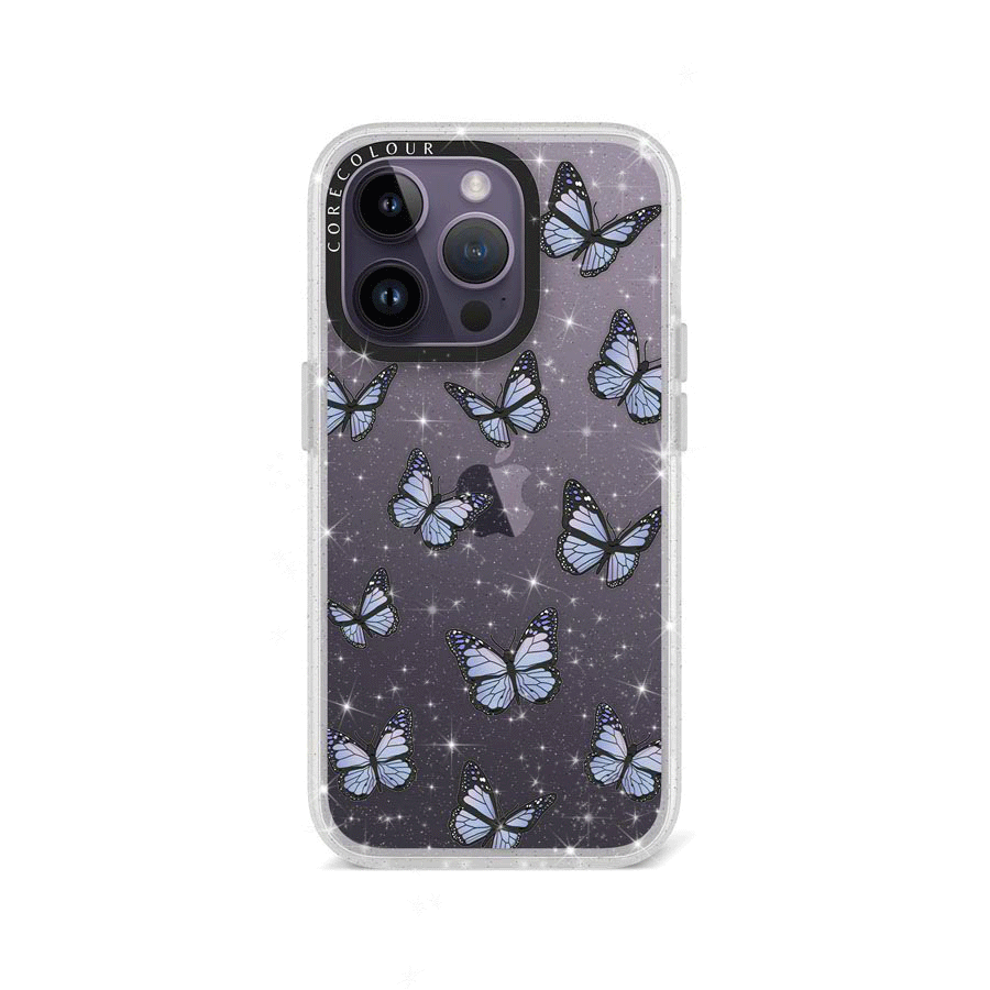 iPhone 14 Pro Butterfly Kiss Glitter Phone Case - CORECOLOUR