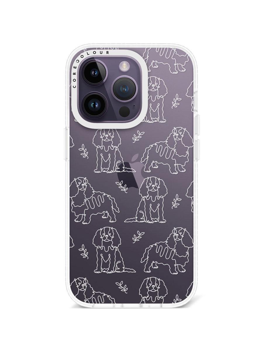 iPhone 14 Pro Cocker Spaniel Minimal Line Phone Case - CORECOLOUR