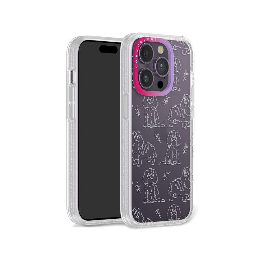 iPhone 14 Pro Cocker Spaniel Minimal Line Phone Case - CORECOLOUR