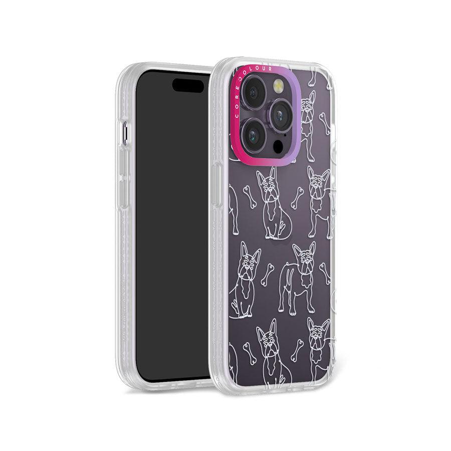 iPhone 14 Pro French Bulldog Minimal Line Phone Case - CORECOLOUR
