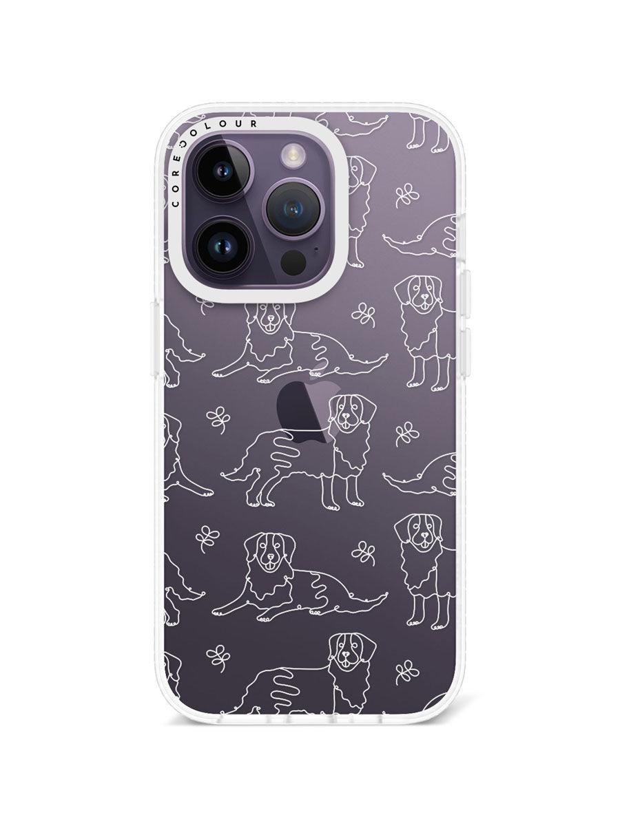 iPhone 14 Pro Golden Retriever Minimal Line Phone Case - CORECOLOUR