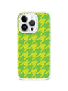 iPhone 14 Pro Green Houndstooth Phone Case - CORECOLOUR