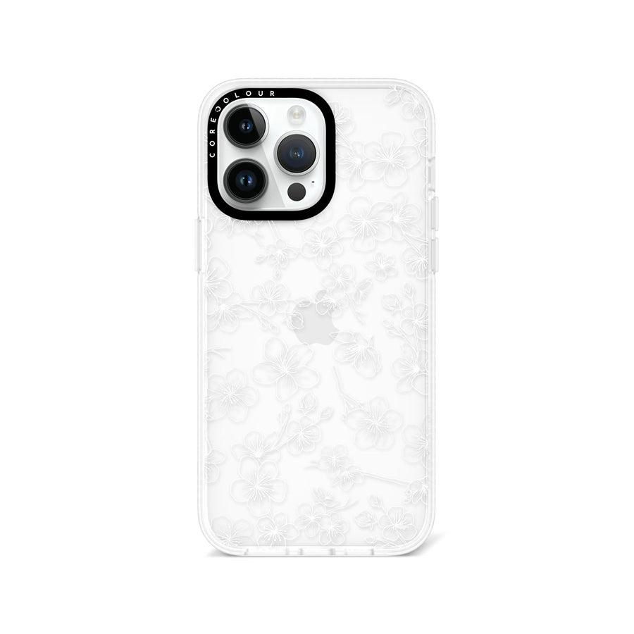 iPhone 14 Pro Max Cherry Blossom White Phone Case - CORECOLOUR