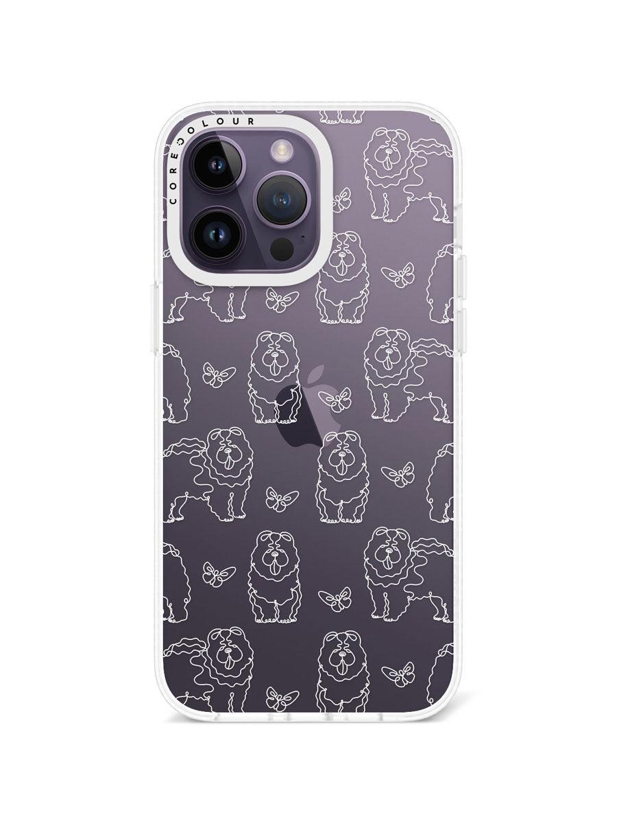 iPhone 14 Pro Max Chow Chow Minimal Line Phone Case - CORECOLOUR