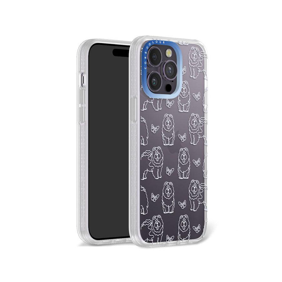 iPhone 14 Pro Max Chow Chow Minimal Line Phone Case - CORECOLOUR