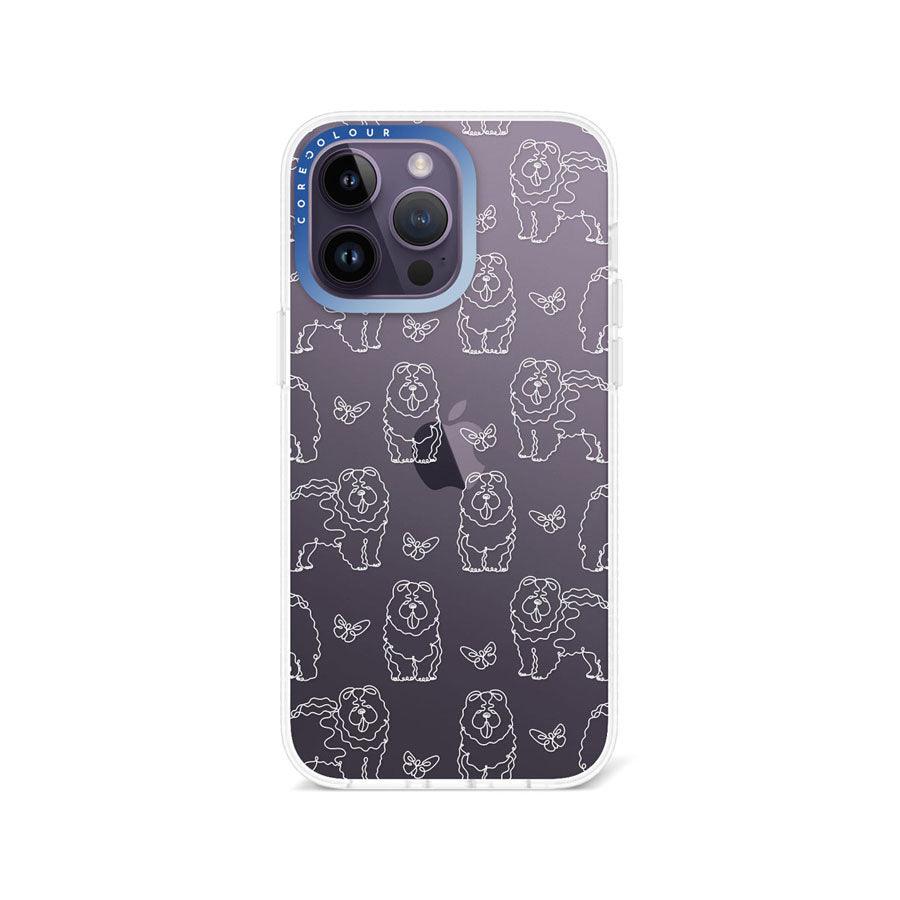 iPhone 14 Pro Max Chow Chow Minimal Line Phone Case - CORECOLOUR