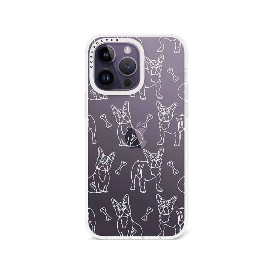 iPhone 14 Pro Max French Bulldog Minimal Line Phone Case - CORECOLOUR