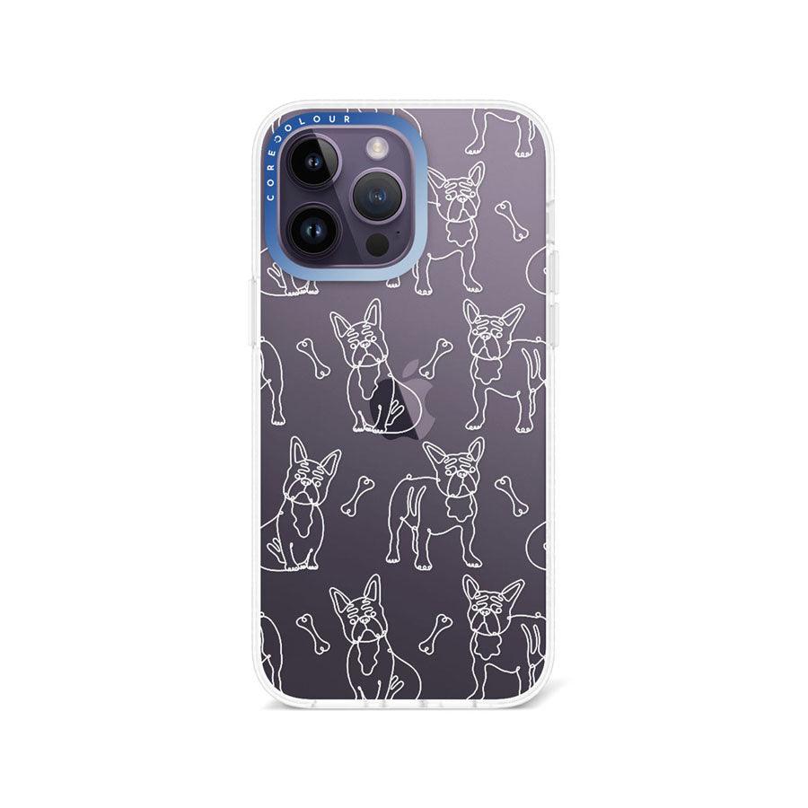 iPhone 14 Pro Max French Bulldog Minimal Line Phone Case - CORECOLOUR
