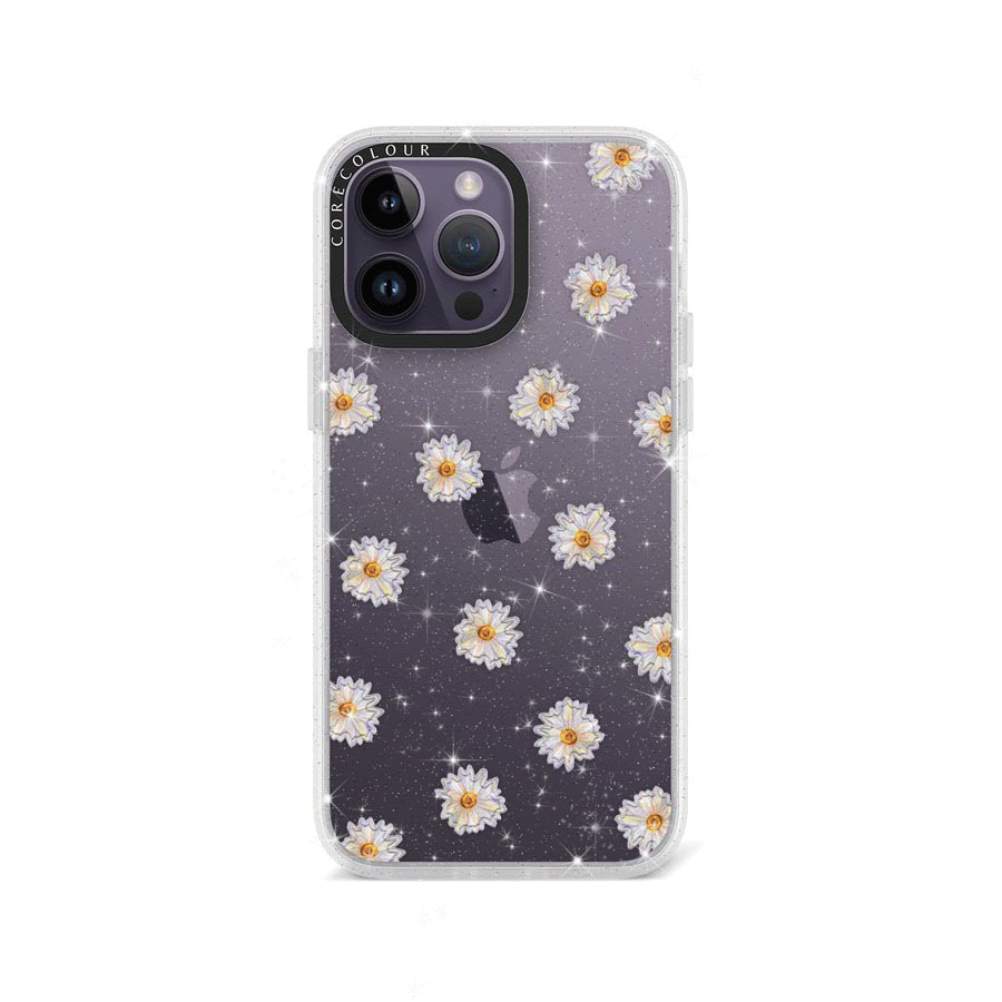 iPhone 14 Pro Max Oopsy Daisy Glitter Phone Case - CORECOLOUR